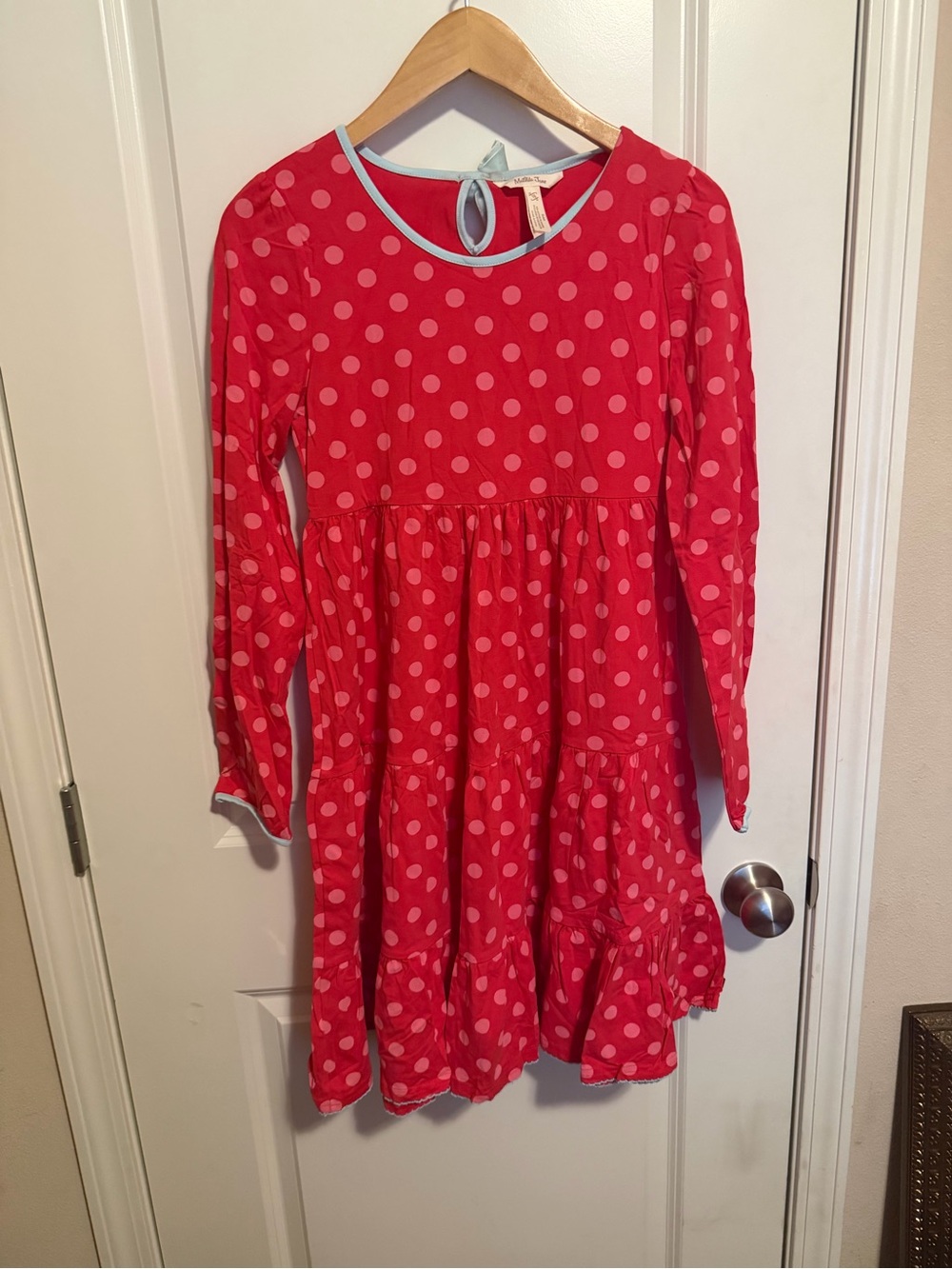 Matilda Jane Red Dress with Pink Polka Dots